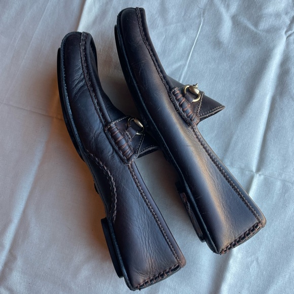 Gucci Slip-on Brown Leather Horsebit Driving Loafer Size 7M EUC - Picture 6 of 13